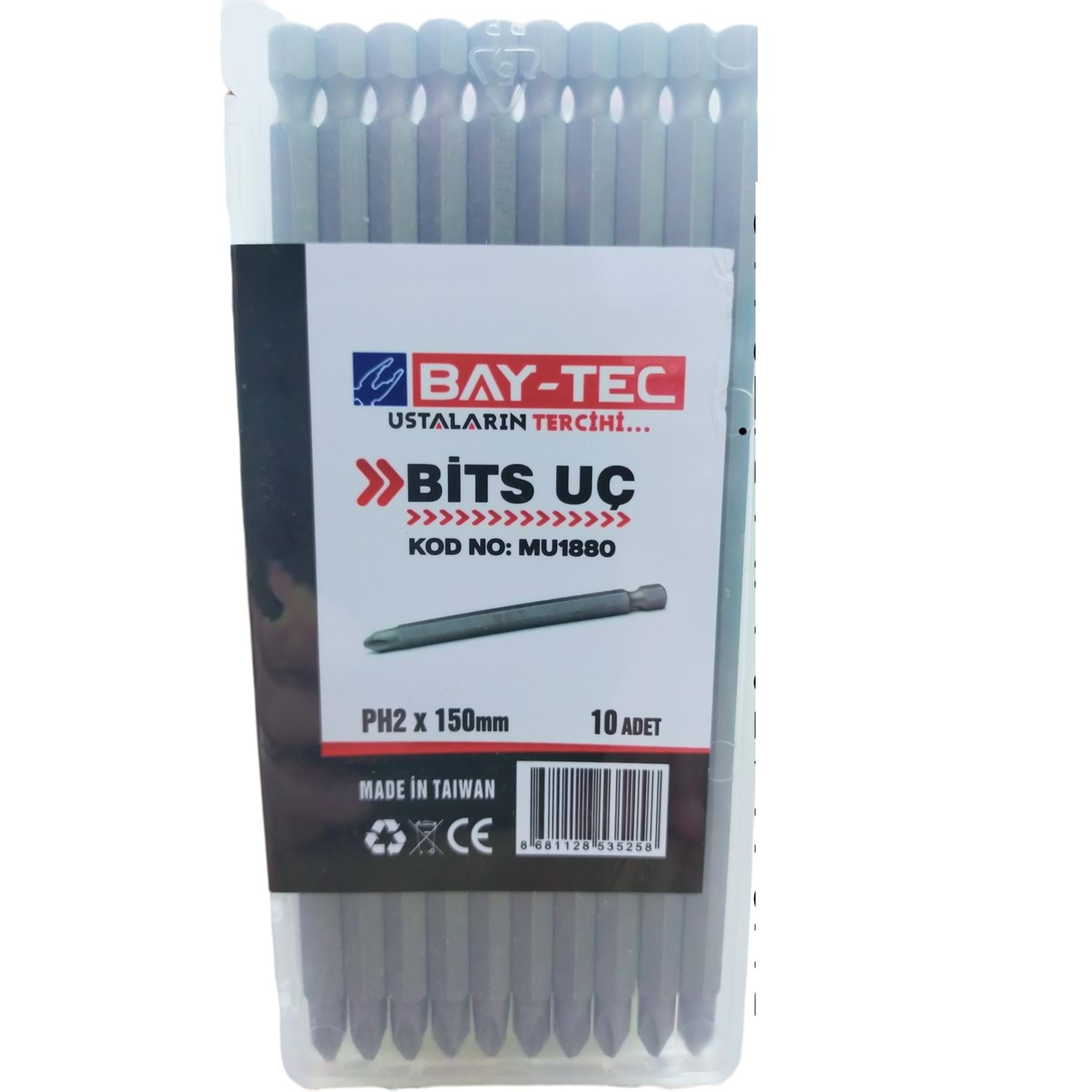 BAYTEC PH2X150 KARE UÇLU BİTS UÇ MU1880